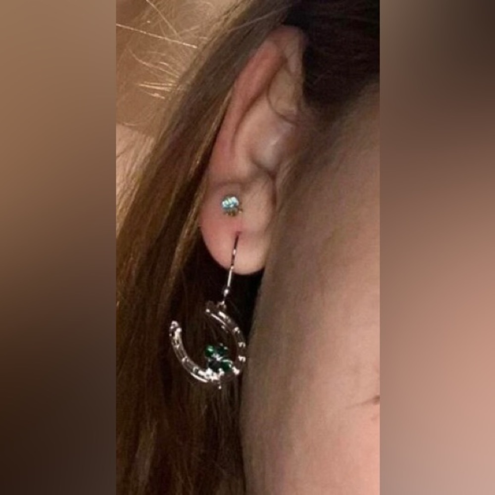 🍀 Lucky Horseshoe Earrings NWT - Picture 8 of 9